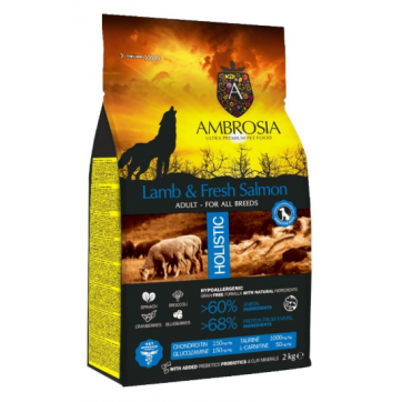 AMBROSIA GF Adult All Breeds Lamb & Fresh Salmon