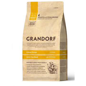 Grandorf Probiotics Adult Sterilised Cat 4 Meat 