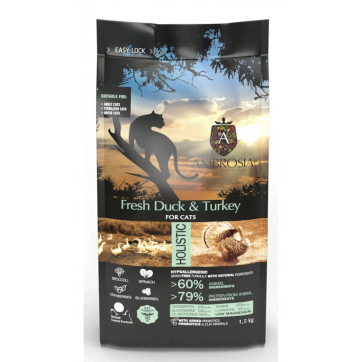 AMBROSIA Grain Free Sterilized Cat (Утка, индейка)