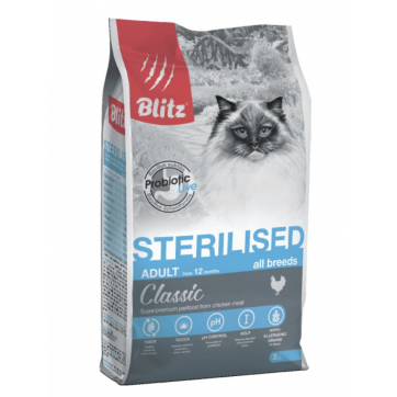 Blitz Classic Adult Sterilised Cat All Breeds (курица)