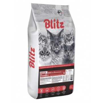 Blitz Sensitive Adult Cats All Breeds (говядина)