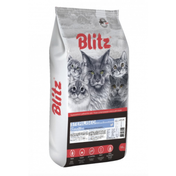 Blitz Sensitive Adult Sterilised Cat All Breeds (индейка)