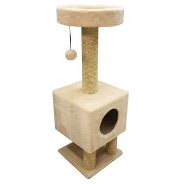 Домик на ножках мех и сизаль 105 Cat House