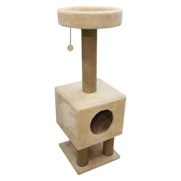 Домик на ножках мех и джут 105 Cat House
