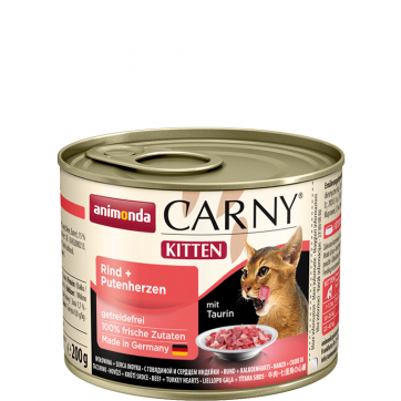 Carny Kitten с говядиной и сердцем индейки 200 г