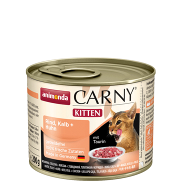 Carny Kitten с говядиной курицей и телятиной 200 г