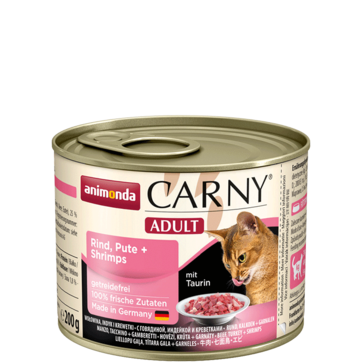 Carny Adult с говядиной индейкой и креветками 200 г