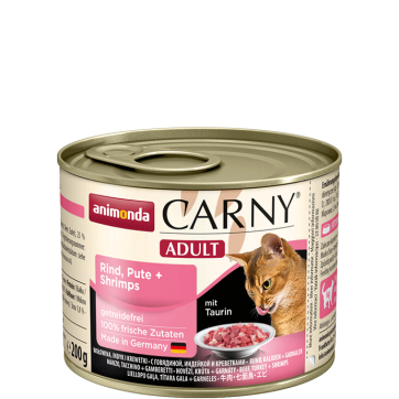 Carny Adult с говядиной индейкой и креветками 200 г