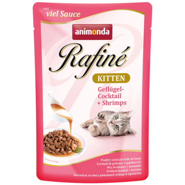 Rafine mit Sauce Kitten из мяса домашней птицы и креветок