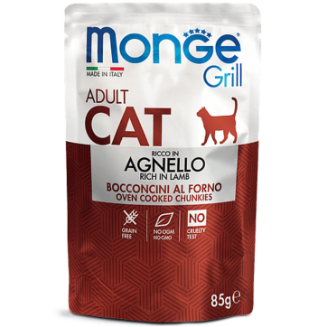Monge Cat Grill Pouch Adult Lamb