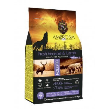 AMBROSIA GF Adult All Breeds Fresh Venison & Lamb