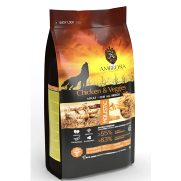 AMBROSIA GF Adult All Breed Chicken & Veggies 