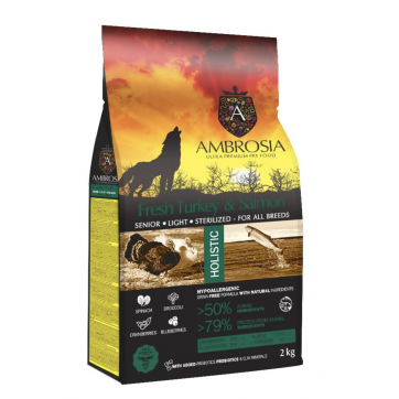 AMBROSIA GF Senior All Breeds Fresh Turkey & Salmon