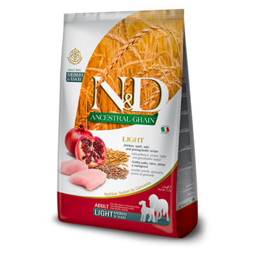 Farmina N&D Ancestral Grain Dog Adult Light Medium Maxi Chicken & Pomegranate
