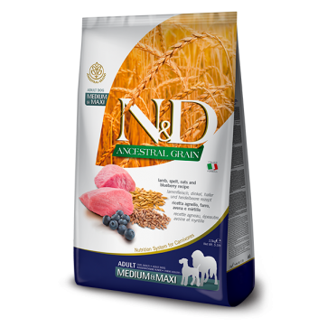 Farmina N&D Ancestral Grain Adult Medium/Maxi Lamb & Blueberry