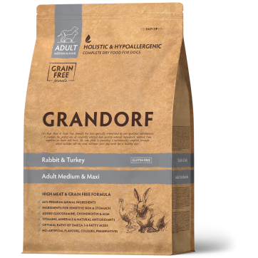 Grandorf Adult Medium & Maxi Breeds Rabbit & Turkey