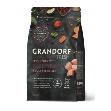 Grandorf Cat Fresh Adult Sterilised Turkey (Индейка и батат)