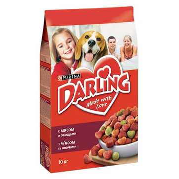 Сухой корм для собак с мясом и овощами Darling